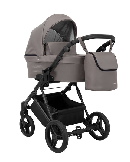 Kunert Lazzio Stroller Color: Lazzio Graphite Eco Leather Frame Color: Black Frame Combo: 2 IN 1 KIDZNBABY