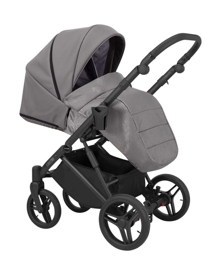 Kunert Lazzio Stroller Color: Lazzio Graphite Eco Leather Frame Color: Black Frame Combo: 2 IN 1 KIDZNBABY