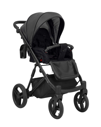 Kunert Lazzio Stroller Color: Lazzio Black Eco Leather Frame Color: Black Frame Combo: 2 IN 1 KIDZNBABY