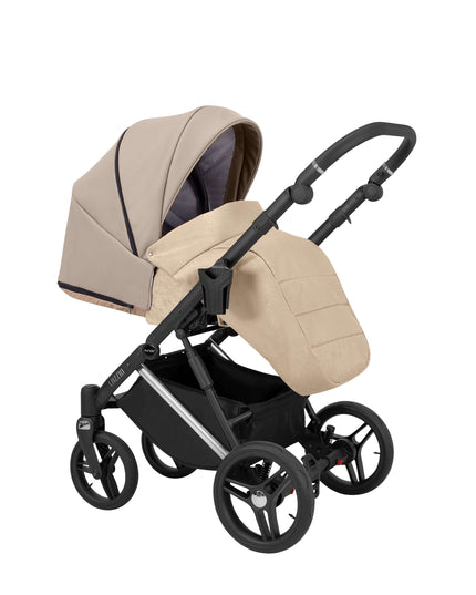 Kunert Lazzio Stroller Color: Lazzio Cappuccino Eco Leather Frame Color: Silver Frame Combo: 2 IN 1 KIDZNBABY