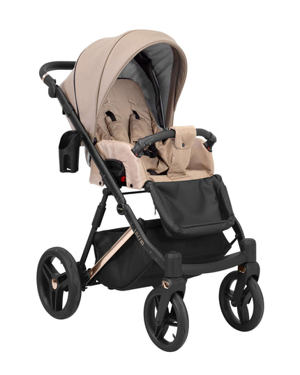 Kunert Lazzio Stroller Color: Lazzio Cappuccino Eco Leather Frame Color: Rose Golden Frame Combo: 2 IN 1 KIDZNBABY