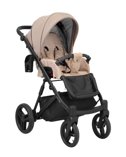 Kunert Lazzio Stroller Color: Lazzio Cappuccino Eco Leather Frame Color: Black Frame Combo: 2 IN 1 KIDZNBABY