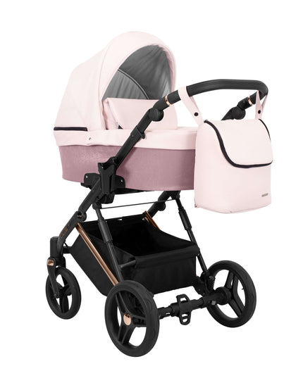 Kunert Lazzio Stroller Color: Lazzio Pink Eco Leather Frame Color: Rose Golden Frame Combo: 2 IN 1 KIDZNBABY