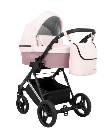 Kunert Lazzio Stroller Color: Lazzio Pink Eco Leather Frame Color: Silver Frame Combo: 2 IN 1 KIDZNBABY