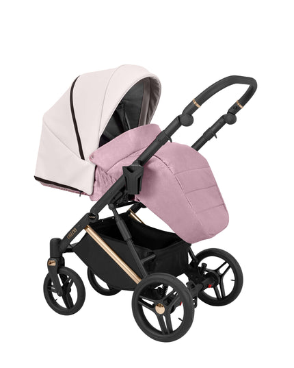 Kunert Lazzio Stroller Color: Lazzio Pink Eco Leather Frame Color: Rose Golden Frame Combo: 2 IN 1 KIDZNBABY