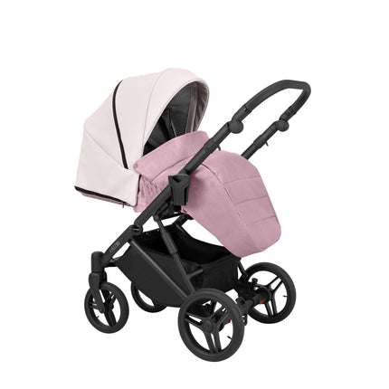 Kunert Lazzio Stroller Color: Lazzio Pink Eco Leather Frame Color: Black Frame Combo: 2 IN 1 KIDZNBABY