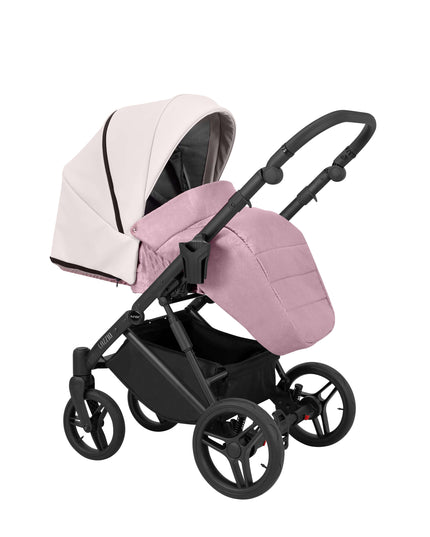 Kunert Lazzio Stroller Color: Lazzio Pink Eco Leather Frame Color: Black Frame Combo: 2 IN 1 KIDZNBABY