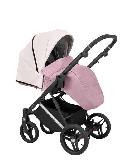 Kunert Lazzio Stroller Color: Lazzio Pink Eco Leather Frame Color: Silver Frame Combo: 2 IN 1 KIDZNBABY