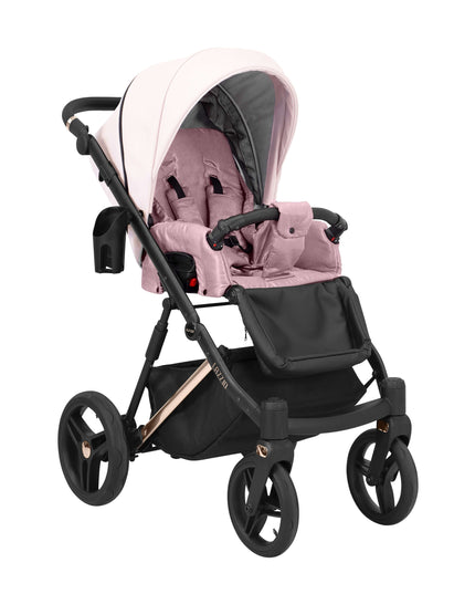 Kunert Lazzio Stroller Color: Lazzio Pink Eco Leather Frame Color: Rose Golden Frame Combo: 2 IN 1 KIDZNBABY