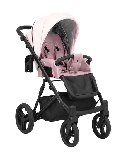 Kunert Lazzio Stroller Color: Lazzio Pink Eco Leather Frame Color: Black Frame Combo: 2 IN 1 KIDZNBABY