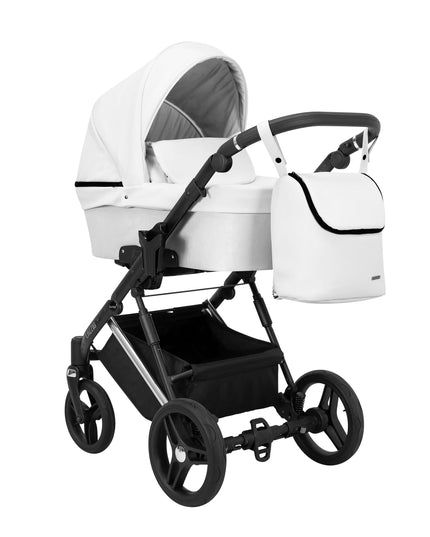 Kunert Lazzio Stroller Color: Lazzio White Eco Leather Frame Color: Silver Frame Combo: 2 IN 1 KIDZNBABY