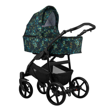 Kunert Mata Stroller Color: Mata Leaves Frame Color: Black Frame Combo: 2 IN 1 KIDZNBABY