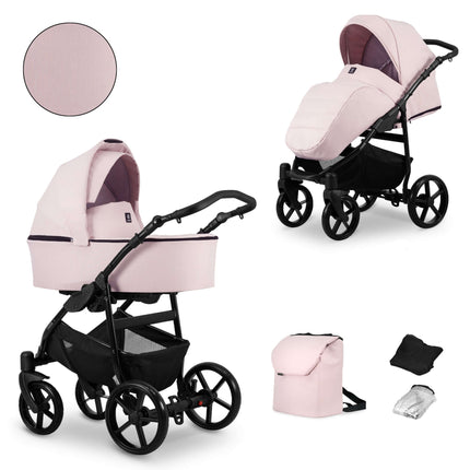 Kunert Mata Stroller Color: Mata Pink Frame Color: Black Frame Combo: 2 IN 1 KIDZNBABY