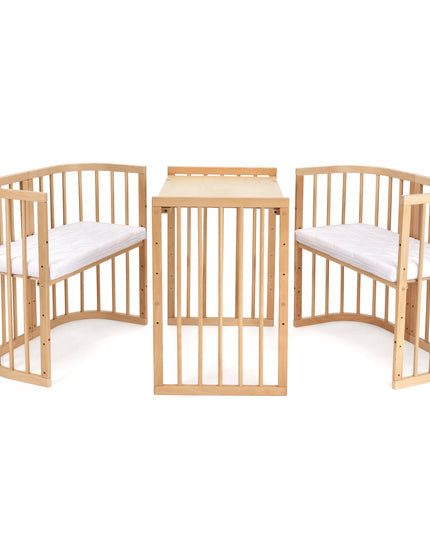Waldin baby crib natural wood