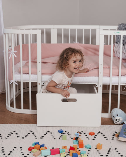 Waldin 7 in 1 Baby Crib with Mattress - White Reviews