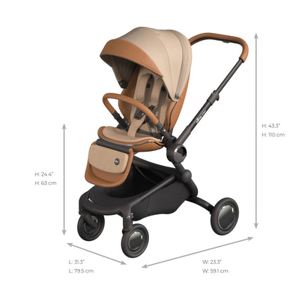 Dimensions of the Mima Creo Stroller