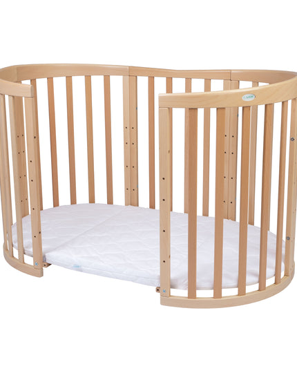 oval baby crib natural
