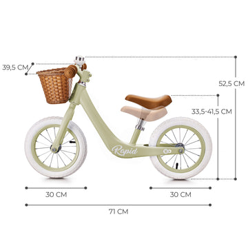 Dimensions Of Kinderkraft Balance Bike RAPID