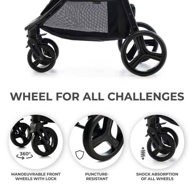 Kinderkraft RINE stroller with puncture-resistant wheels