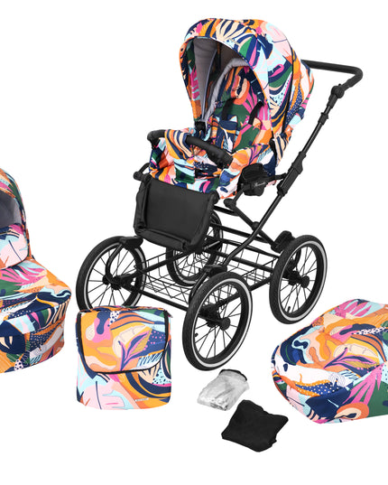 Kunert Stroller Romantic Colorfull with Black Frame by KIDZNBABY