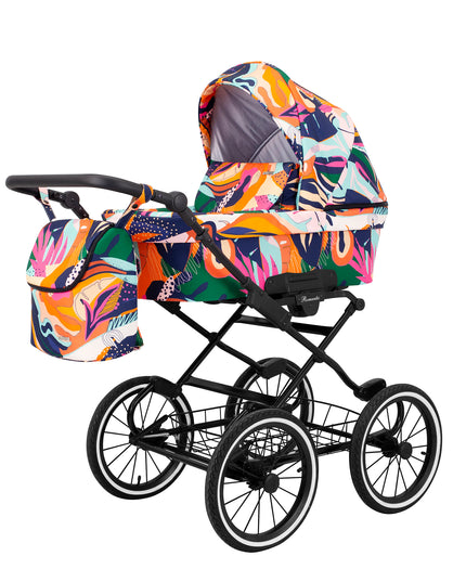 Kunert Stroller Romantic Colorfull with Black Frame by KIDZNBABY