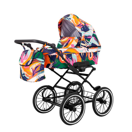 Kunert Stroller Romantic Colorfull with Black Frame by KIDZNBABY