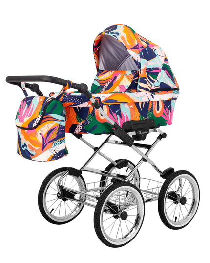 Kunert Romantic Stroller Color: Romantic Colorfull Frame Color: Chrome Frame Combo: 2 IN 1 KIDZNBABY