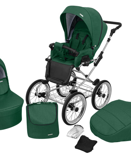 Kunert Romantic Stroller Color: Romantic Green Frame Color: Chrome Frame Combo: 2 IN 1 KIDZNBABY