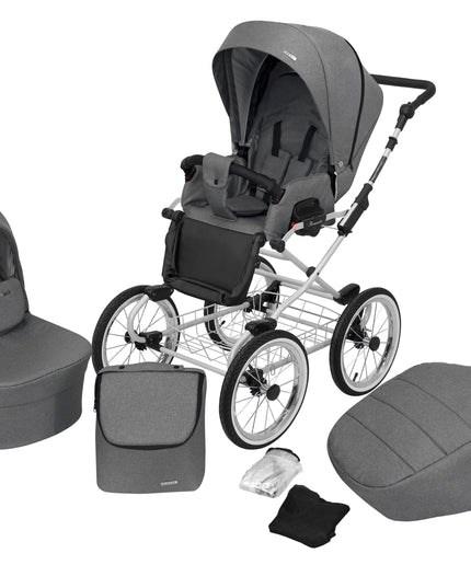 Kunert Romantic Stroller Color: Romantic Gray Frame Color: Graphite Frame Combo: 2 IN 1 KIDZNBABY