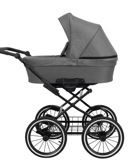 Kunert Stroller Romantic in Gray with Black Frame by KIDZNBABY