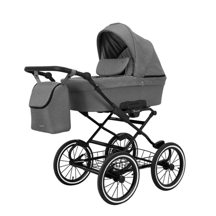 Kunert Stroller Romantic in Gray with Black Frame by KIDZNBABY