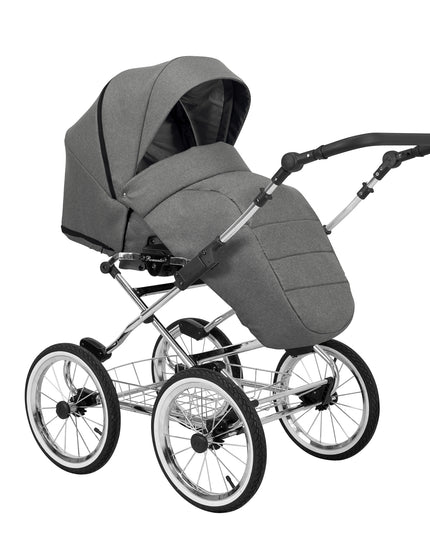 Kunert Romantic Stroller Color: Romantic Gray Frame Color: Chrome Frame Combo: 2 IN 1 KIDZNBABY