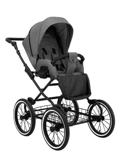 Kunert Stroller Romantic in Gray with Black Frame by KIDZNBABY