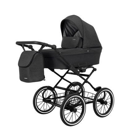 Kunert Stroller Romantic in Anthracite with Black Frame by KIDZNBABY