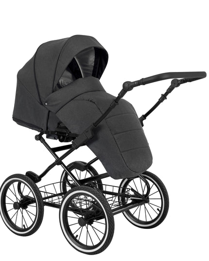 Kunert Stroller Romantic in Anthracite with Black Frame by KIDZNBABY