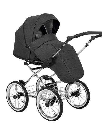 Kunert Romantic Stroller Color: Romantic Anthracite Frame Color: Chrome Frame Combo: 2 IN 1 KIDZNBABY