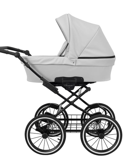 Kunert Stroller Romantic in Ash Eco Leather with Black Frame by KIDZNBABY