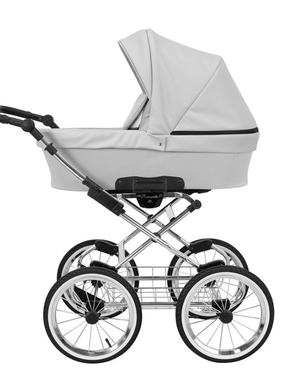 Kunert Romantic Stroller Color: Romantic Ash Eco Leather Frame Color: Chrome Frame Combo: 2 IN 1 KIDZNBABY