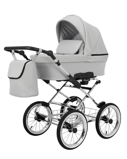 Kunert Romantic Stroller Color: Romantic Ash Eco Leather Frame Color: Chrome Frame Combo: 2 IN 1 KIDZNBABY