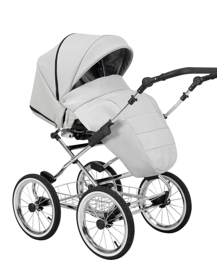 Kunert Romantic Stroller Color: Romantic Ash Eco Leather Frame Color: Chrome Frame Combo: 2 IN 1 KIDZNBABY