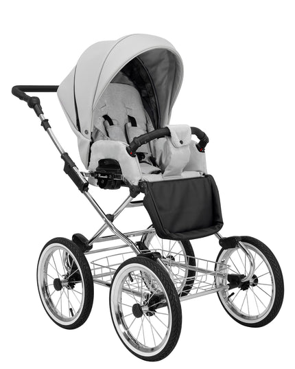 Kunert Romantic Stroller Color: Romantic Ash Eco Leather Frame Color: Chrome Frame Combo: 2 IN 1 KIDZNBABY