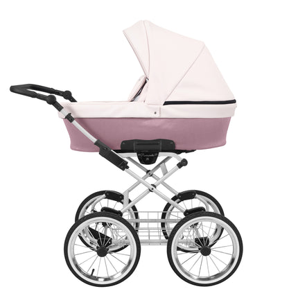 Kunert Romantic Stroller Color: Romantic Pink Eco Leather Frame Color: Graphite Frame Combo: 2 IN 1 KIDZNBABY