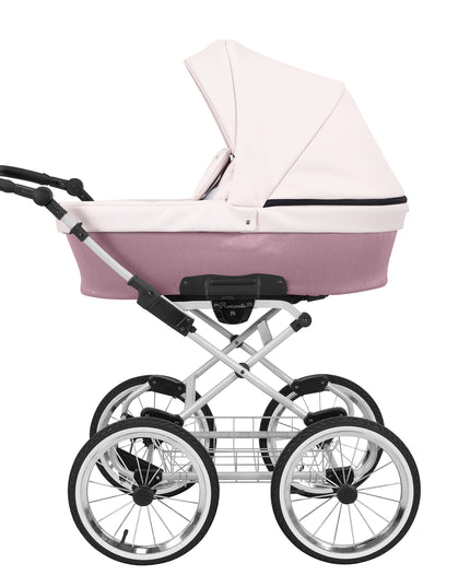 Kunert Romantic Stroller Color: Romantic Pink Eco Leather Frame Color: Graphite Frame Combo: 2 IN 1 KIDZNBABY