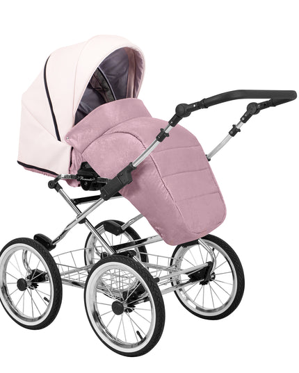 Kunert Romantic Stroller Color: Romantic Pink Eco Leather Frame Color: Chrome Frame Combo: 2 IN 1 KIDZNBABY