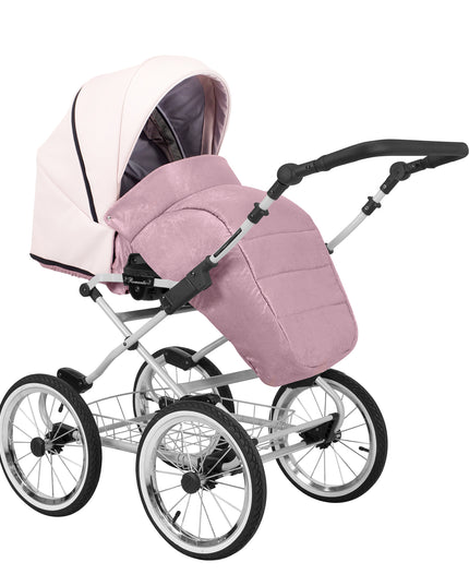 Kunert Romantic Stroller Color: Romantic Pink Eco Leather Frame Color: Graphite Frame Combo: 2 IN 1 KIDZNBABY