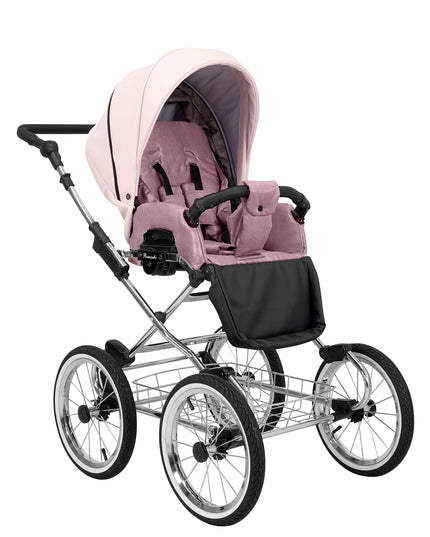 Kunert Romantic Stroller Color: Romantic Pink Eco Leather Frame Color: Chrome Frame Combo: 2 IN 1 KIDZNBABY