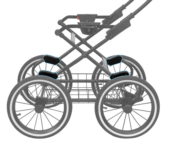 Kunert Stroller Romantic's side suspension detail