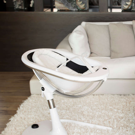 Close-up of Mima Moon High Chair in an elegant living room