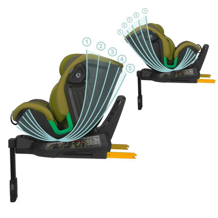 Coccolle Rotating Car Seat MAGO Olive Khaki