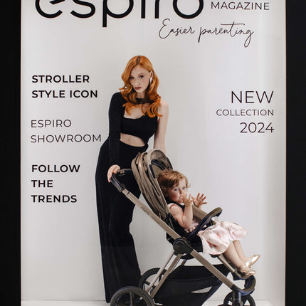 Espiro Miloo Way - Stylish mother and child in a stroller, new collection 2024.